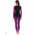 Комплект термобелья женский Guahoo Outdoor черно-лиловый (Размер S)