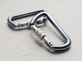 Карабин стальной GURU Typhoon Screw, GURU (вспомогательный, не для страховки)