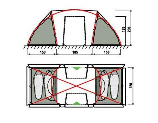 Палатка RockLand Family 2+2