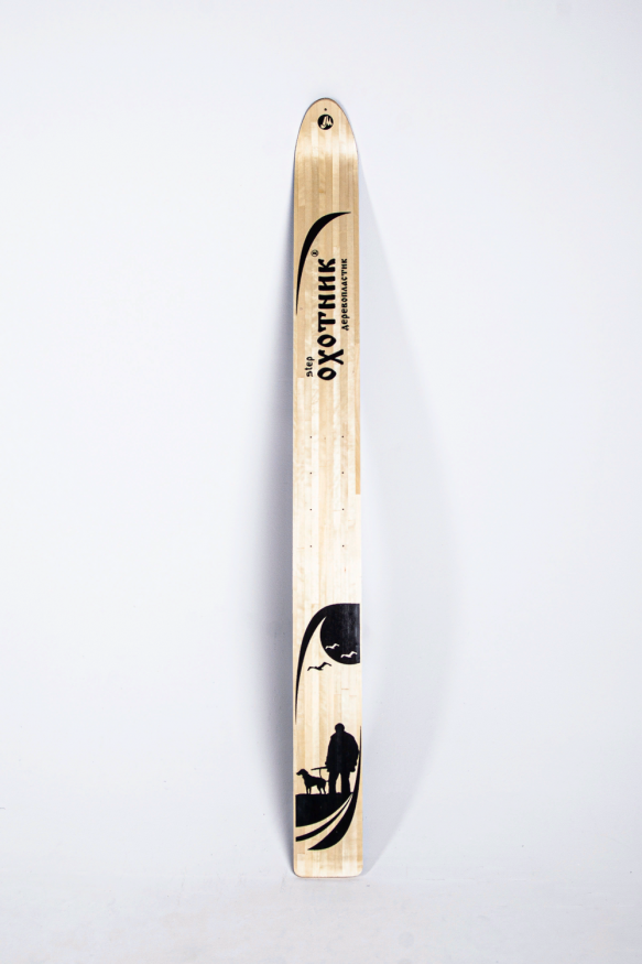 Лыжи ОХОТНИК, дерево-пластик, длина 155 см, ширина 15 см
