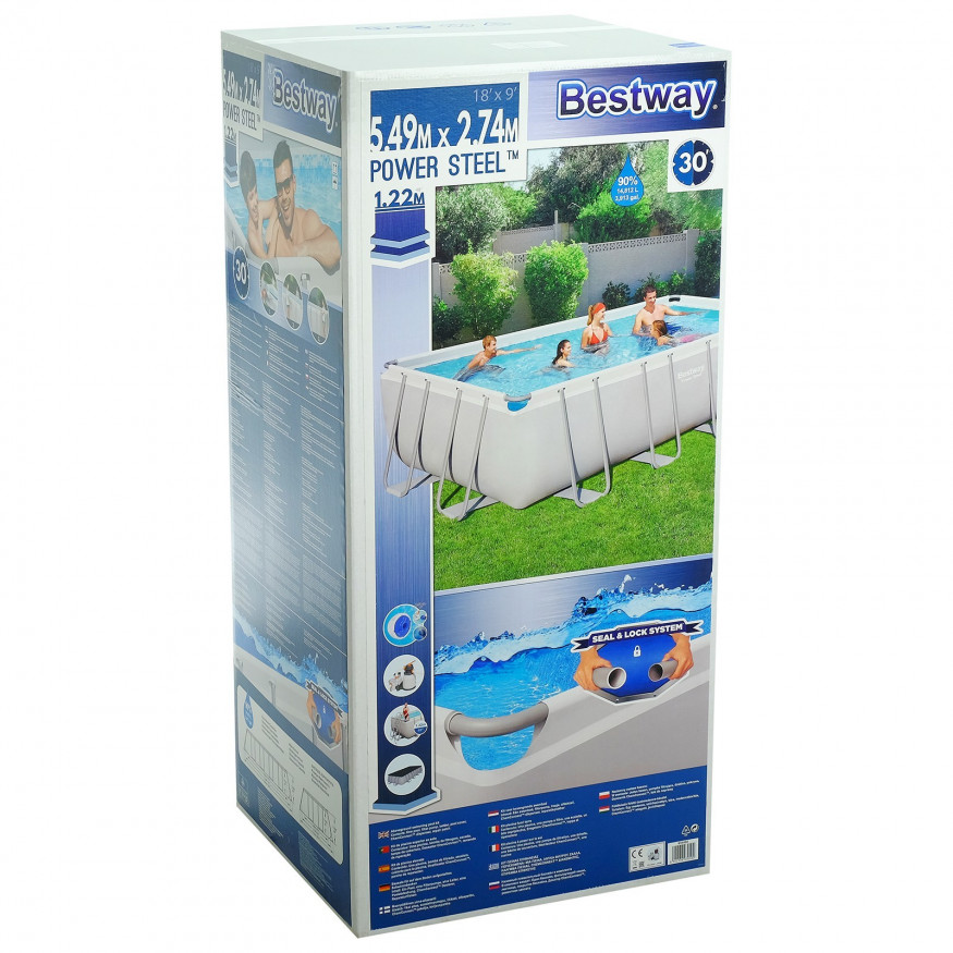 Бассейн каркасный Power Steel, 549 х 274 х 122 см + 3 аксессуара