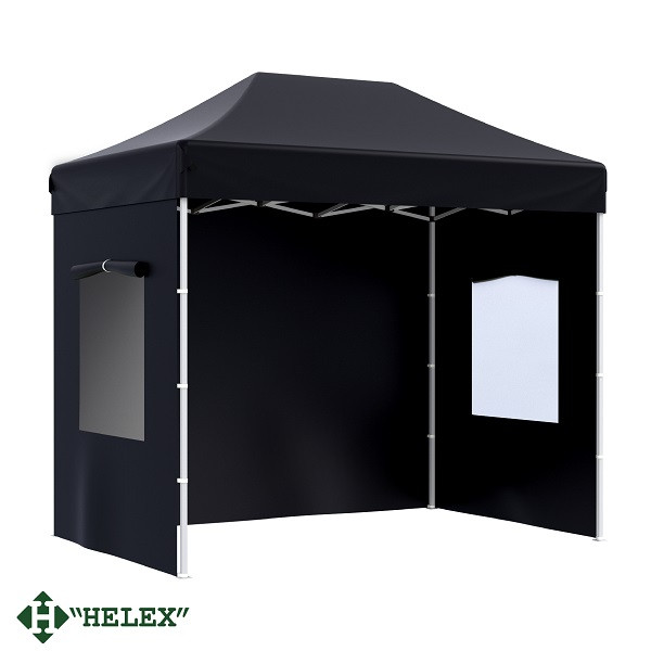 Тент-шатер Helex 24322, (раскладывается гармошкой) 3х2х3м полиэстер, черный 
