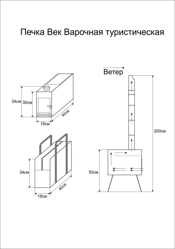 Печь походная Век Варочная 