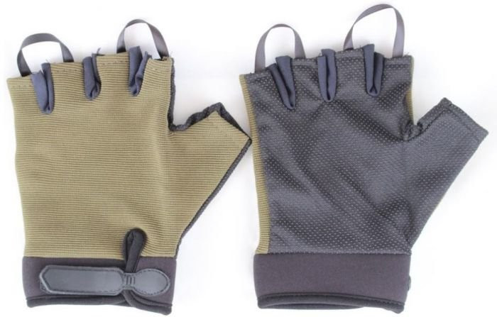 Перчатки туристические &amp;quot;Следопыт&amp;quot;, без пальцев, зеленые, размер XL