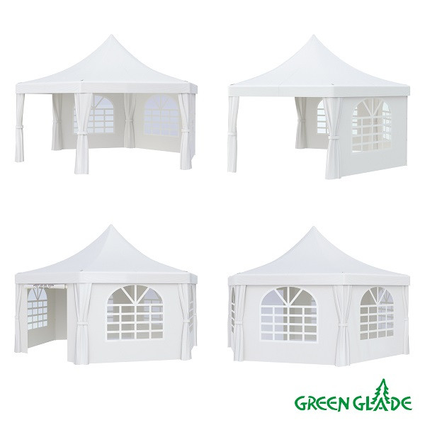 Тент садовый из полиэстера 2,5*2,5*2,5*3,4 м, Green Glade