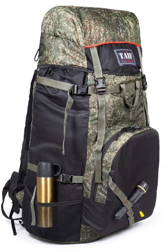 Рюкзак туристический Турист Лайт 4, ПВХ 600, цифра/черный, 90 л, ТАЙФ